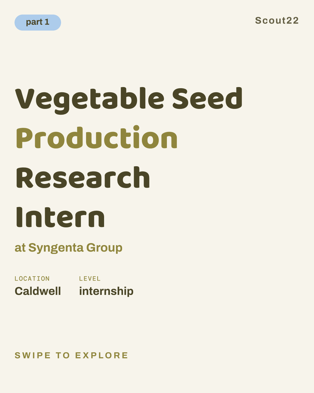 Vegetable Seed Production Research Intern at Syngenta Group