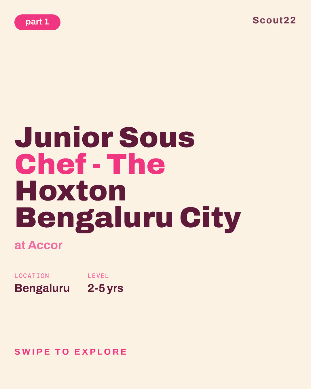 Junior Sous Chef - The Hoxton Bengaluru City at Accor