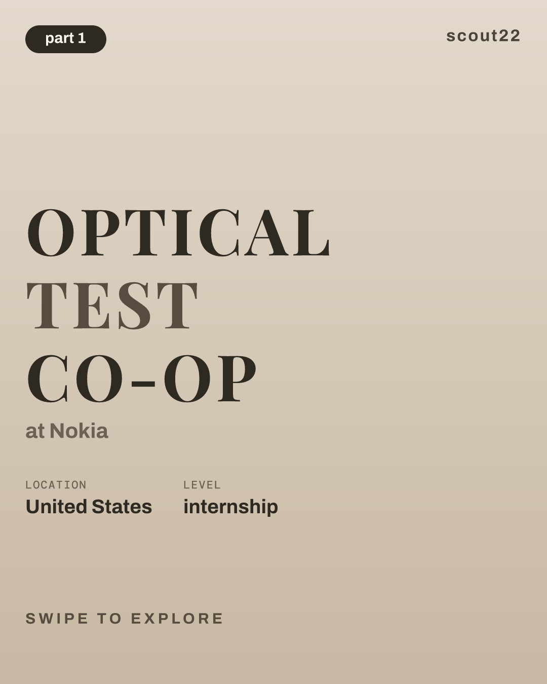 Optical Test Co-Op at Nokia