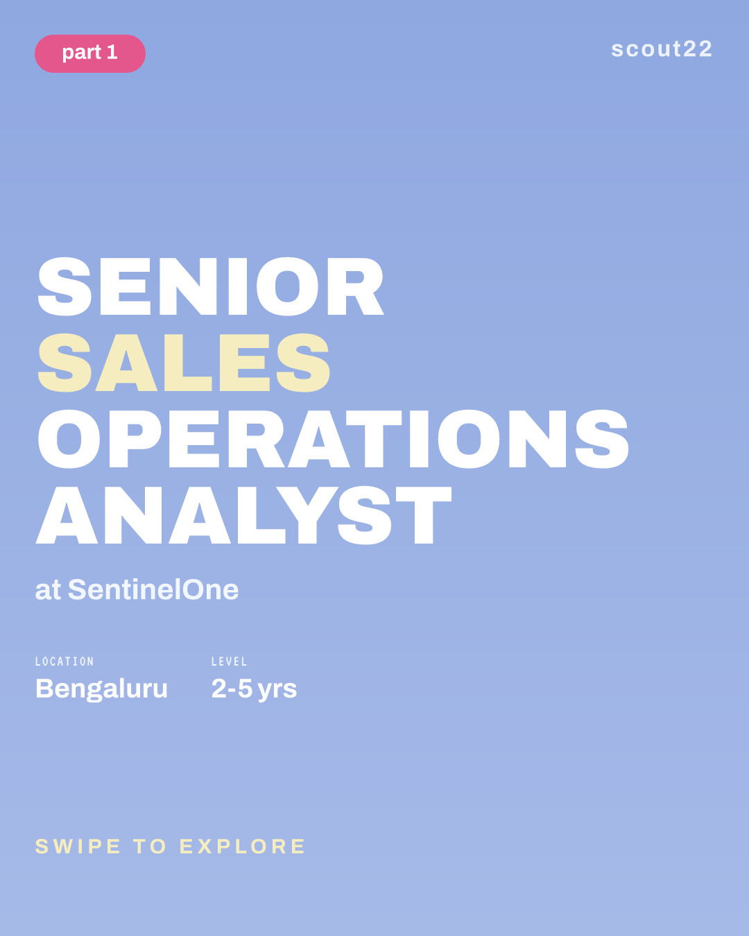 Senior Sales Operations Analyst at SentinelOne