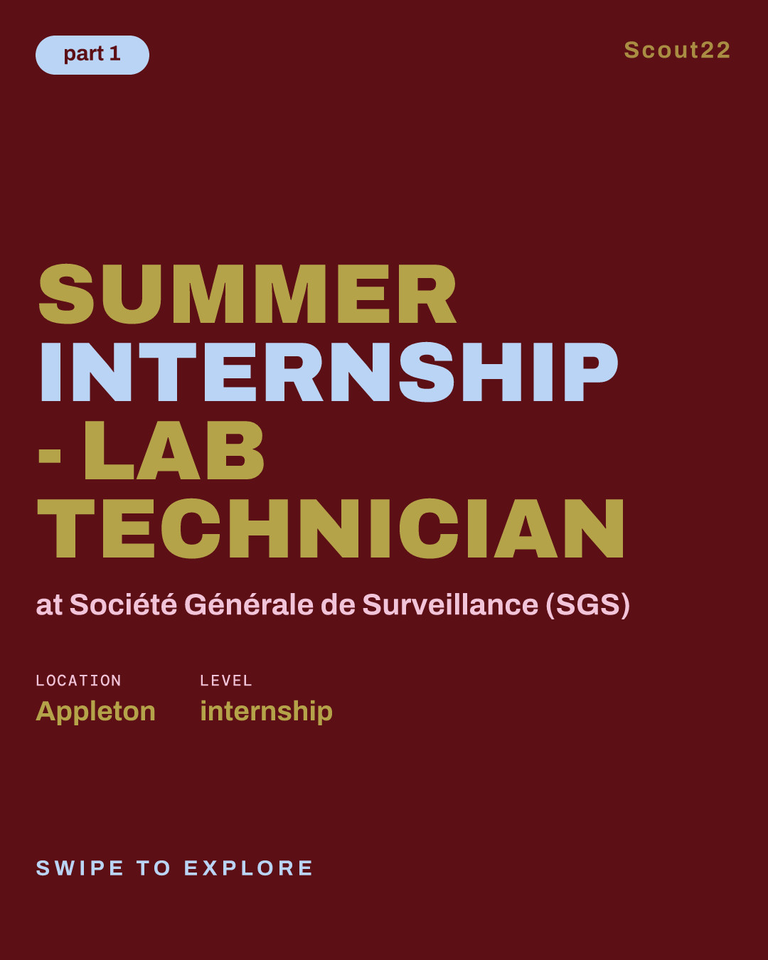 Summer Internship - Lab Technician at Société Générale de Surveillance (SGS)