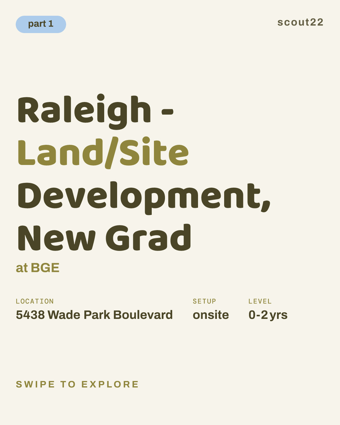 Raleigh - Land/Site Development, New Grad at BGE