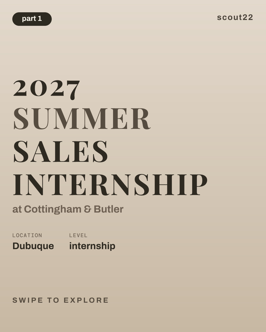 2027 Summer Sales Internship at Cottingham & Butler