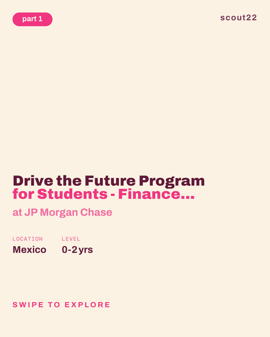 Drive the Future Program for Students - Finance (Part-time) at JP Morgan Chase