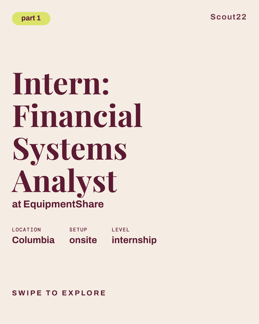Intern: Financial Systems Analyst at EquipmentShare