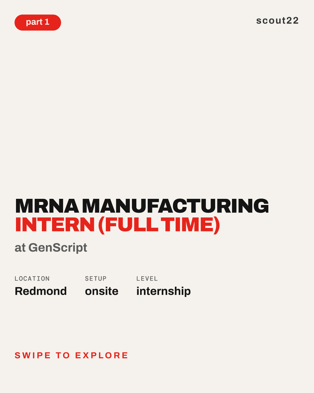 mRNA Manufacturing Intern (Full Time) at GenScript