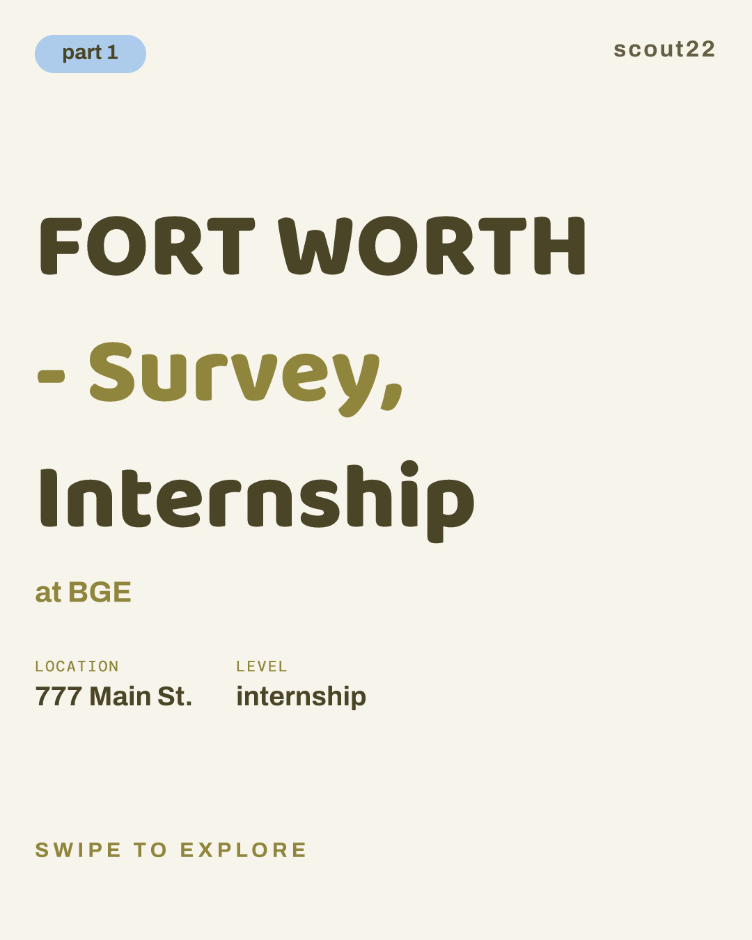 FORT WORTH - Survey, Internship at BGE