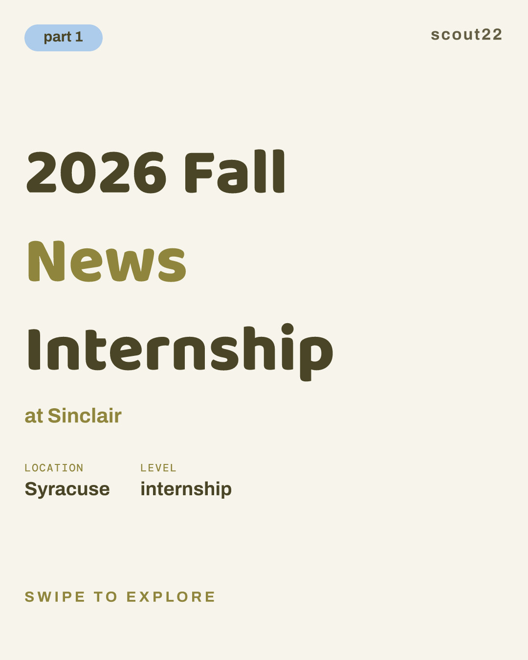 2026 Fall News Internship at Sinclair