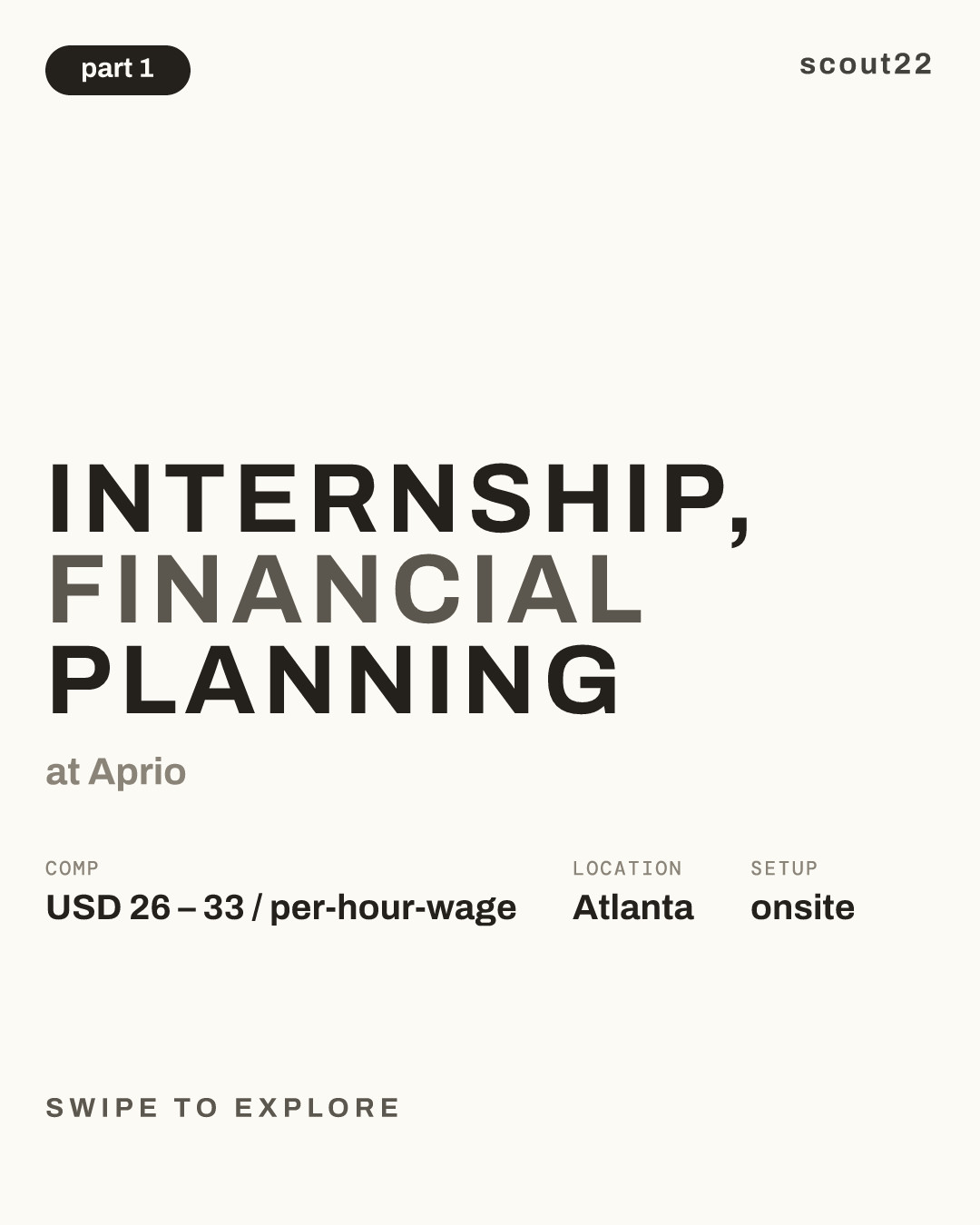 Internship, Financial Planning at Aprio