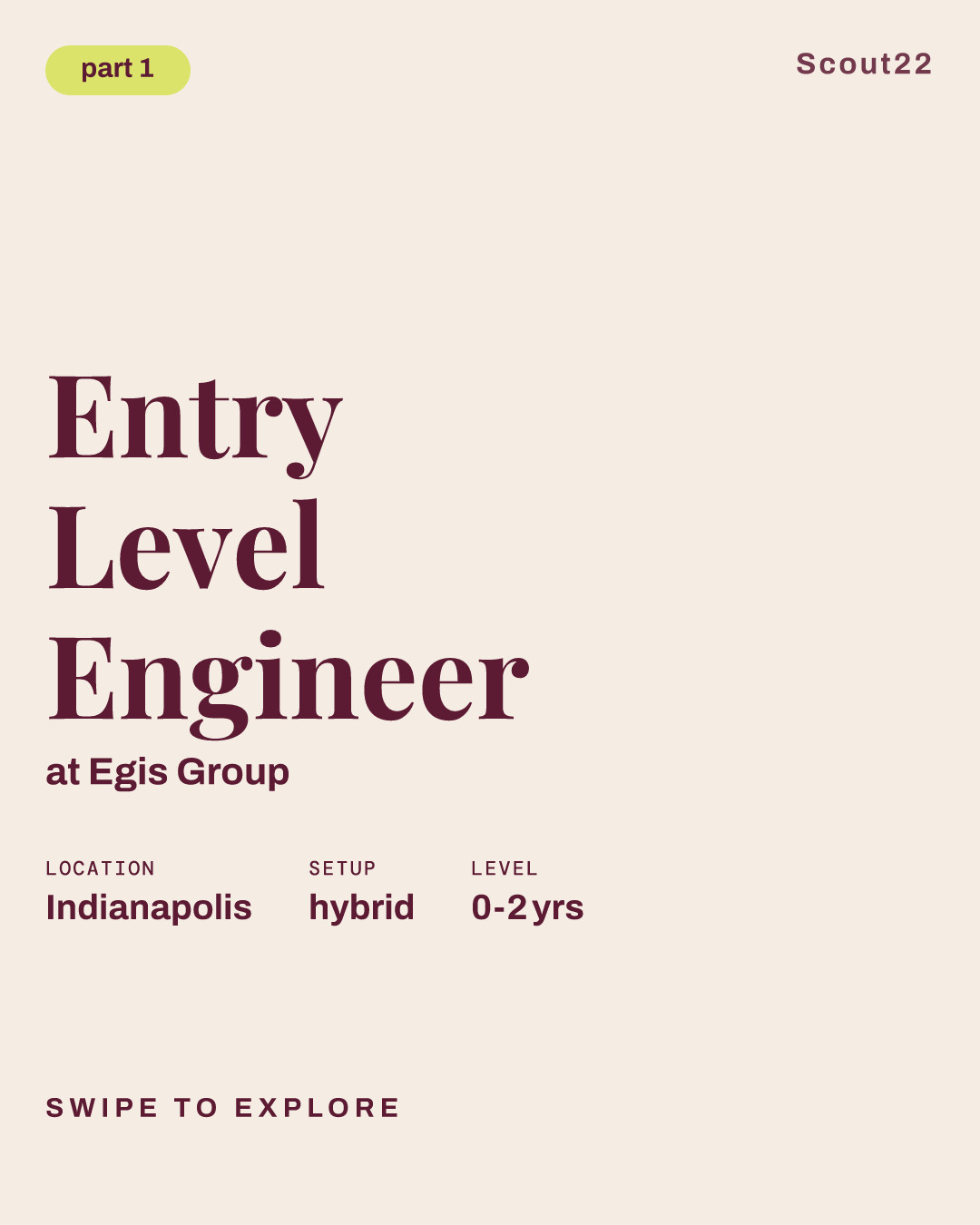 Entry Level Engineer at Egis Group