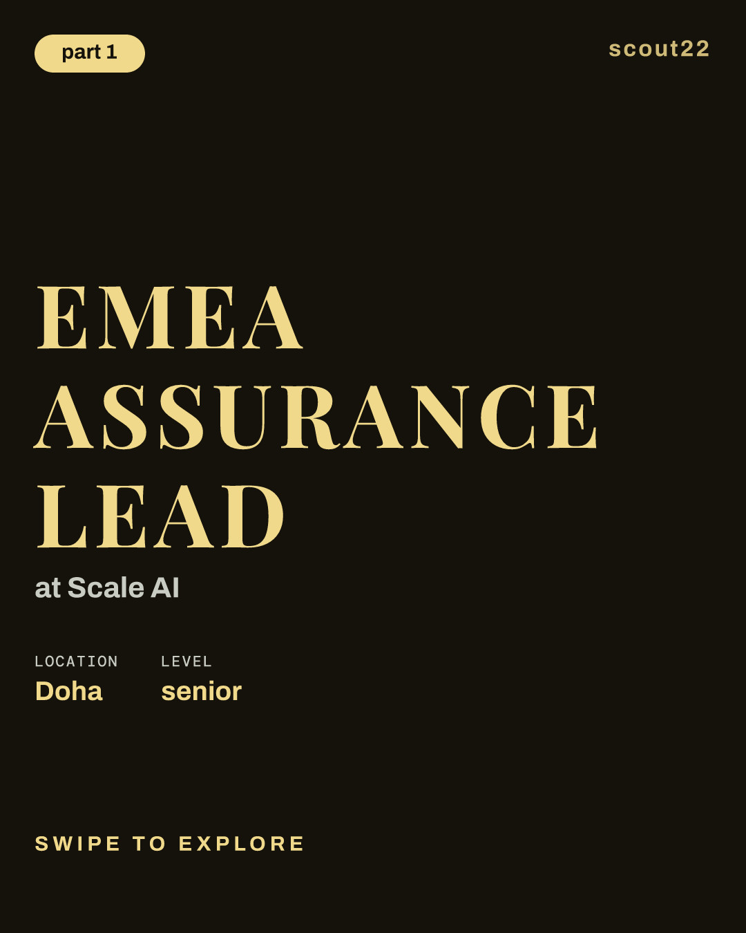 EMEA Assurance Lead at Scale AI