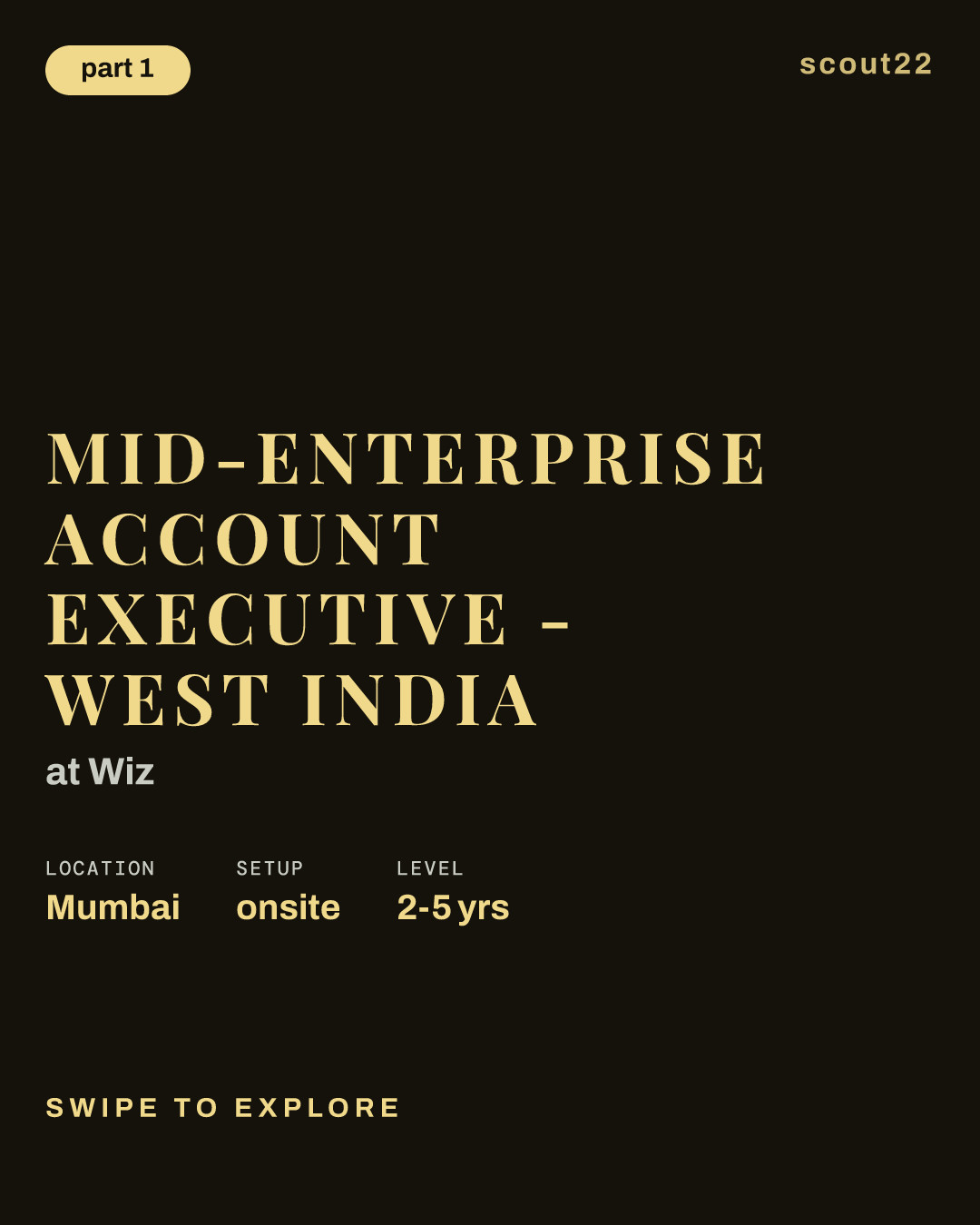 Mid-Enterprise Account Executive - West India at Wiz