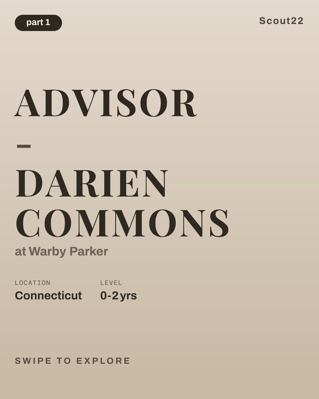 Advisor - Darien Commons at Warby Parker