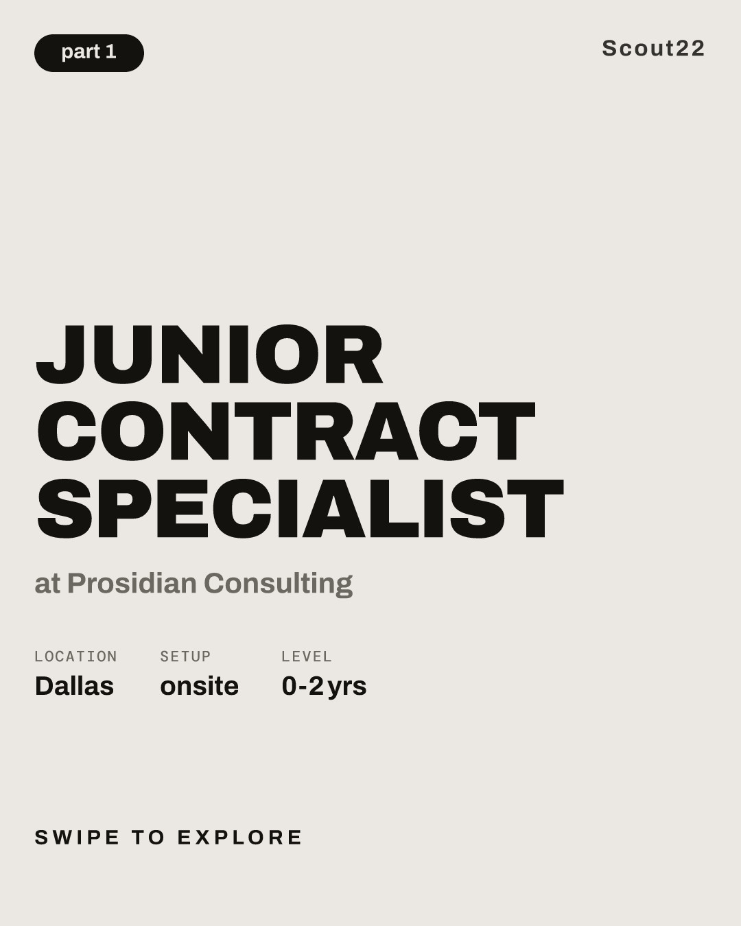 Junior Contract Specialist at Prosidian Consulting