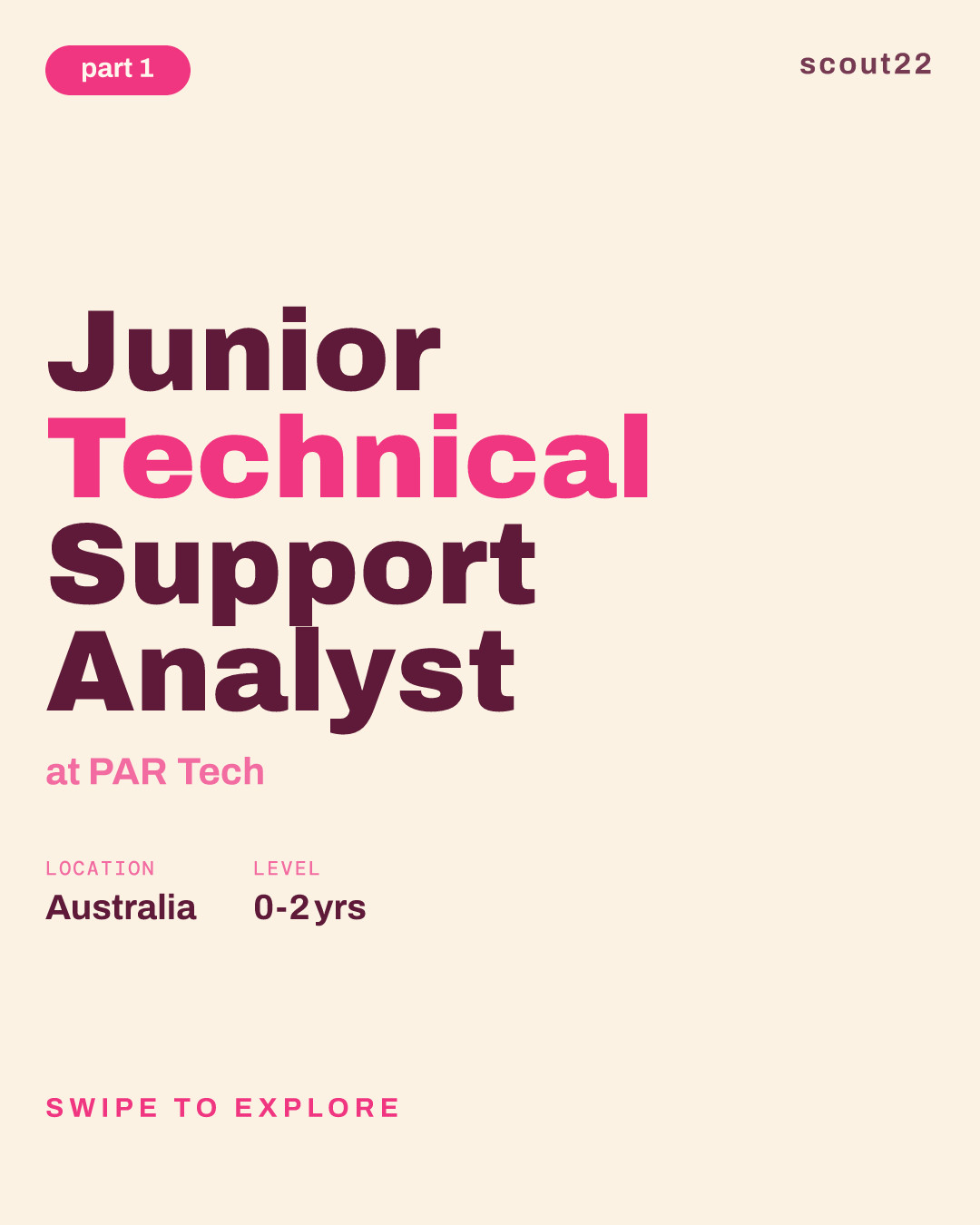 Junior Technical Support Analyst at PAR Tech