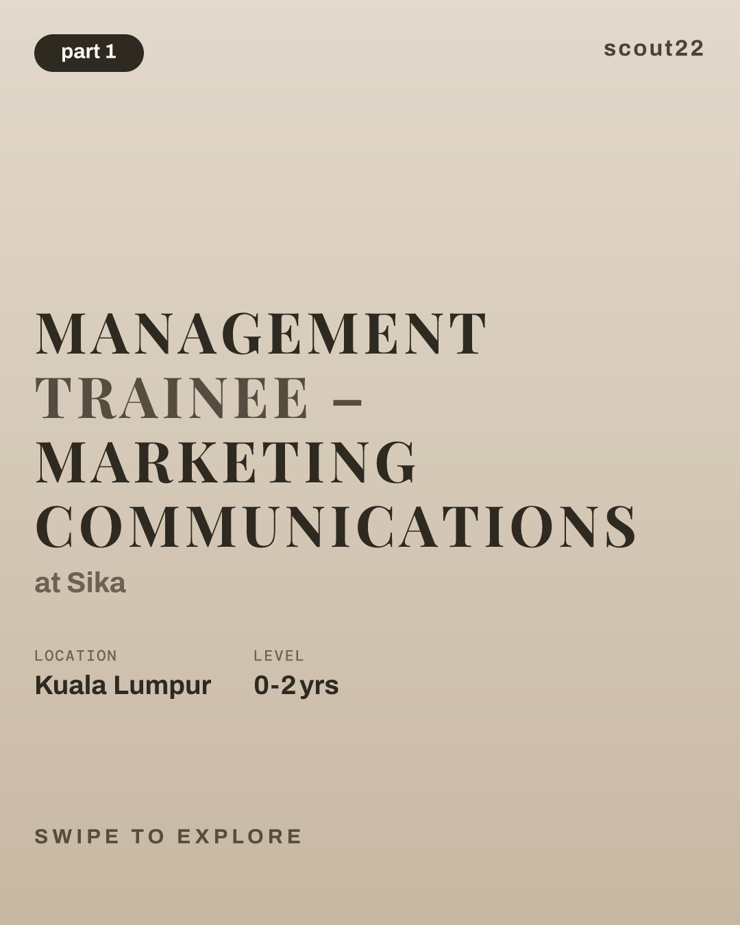 Management Trainee – Marketing Communications at Sika