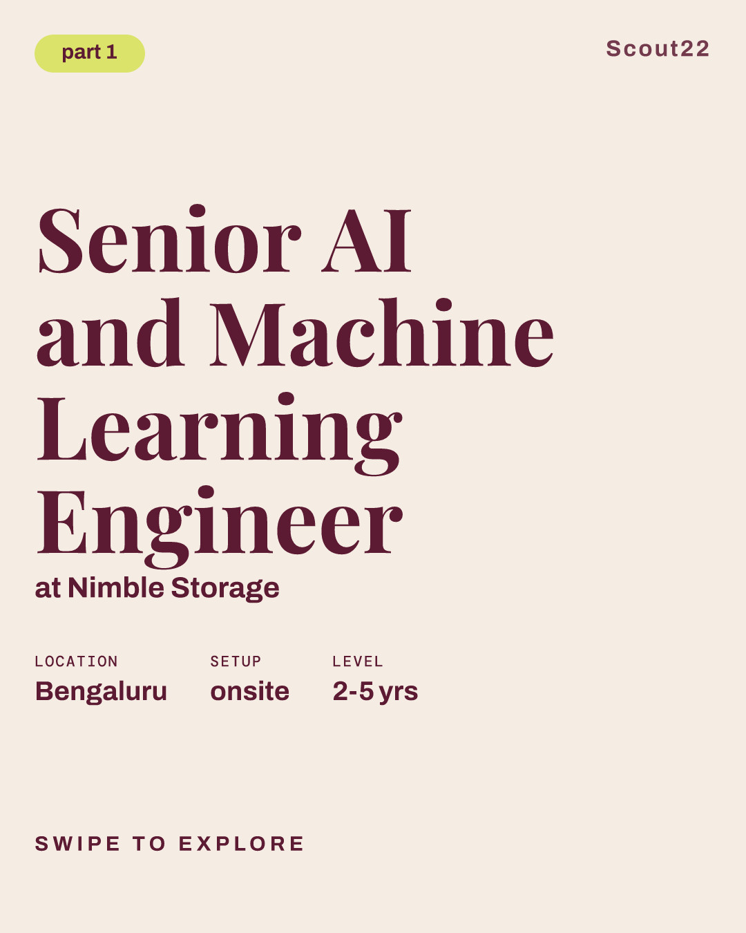 Senior AI and Machine Learning Engineer at Nimble Storage