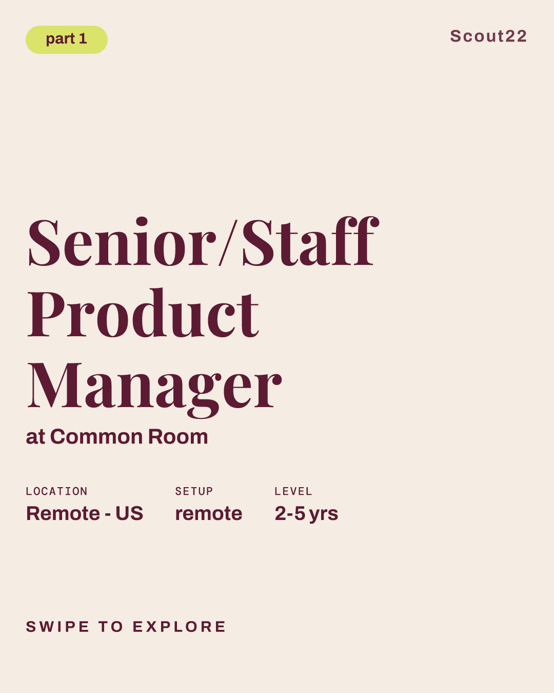 Senior/Staff Product Manager at Common Room