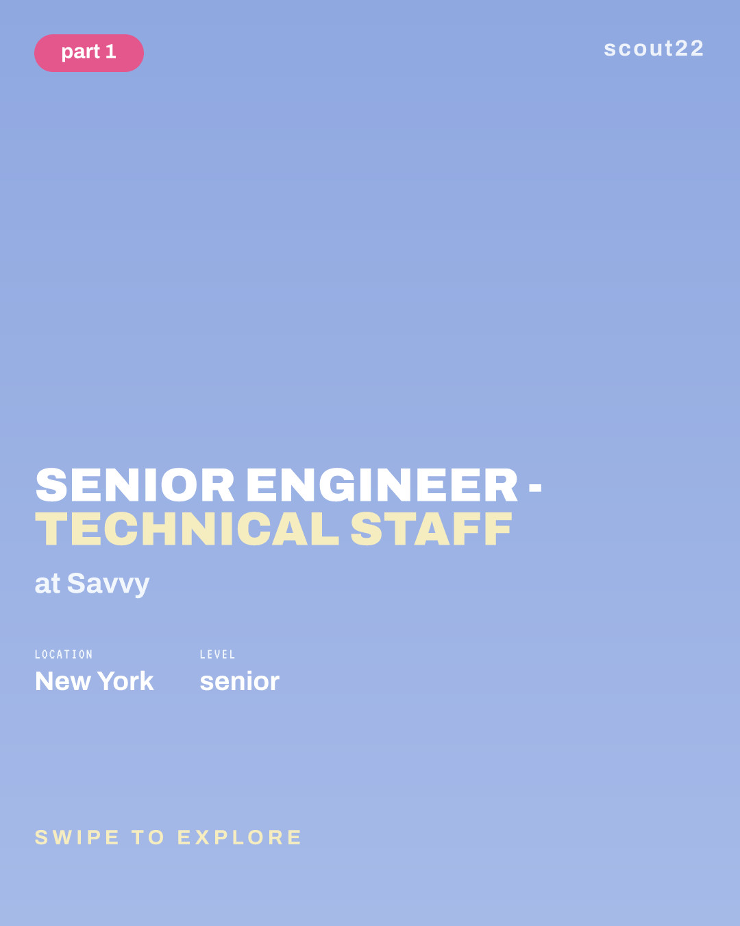 Senior Engineer - Technical Staff at Savvy