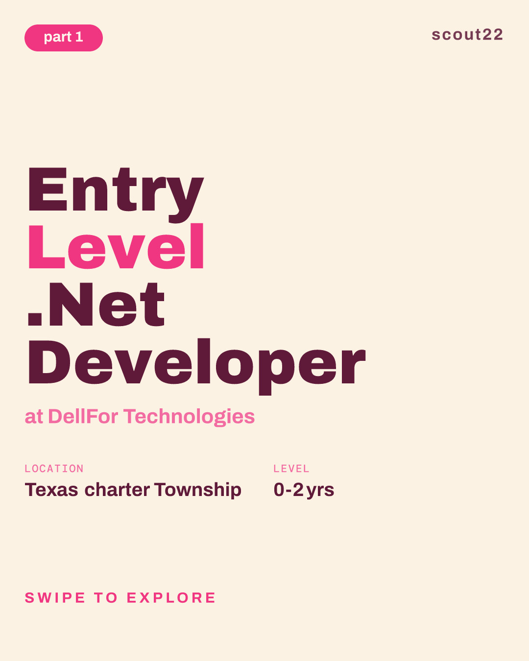 Entry Level .Net Developer at DellFor Technologies