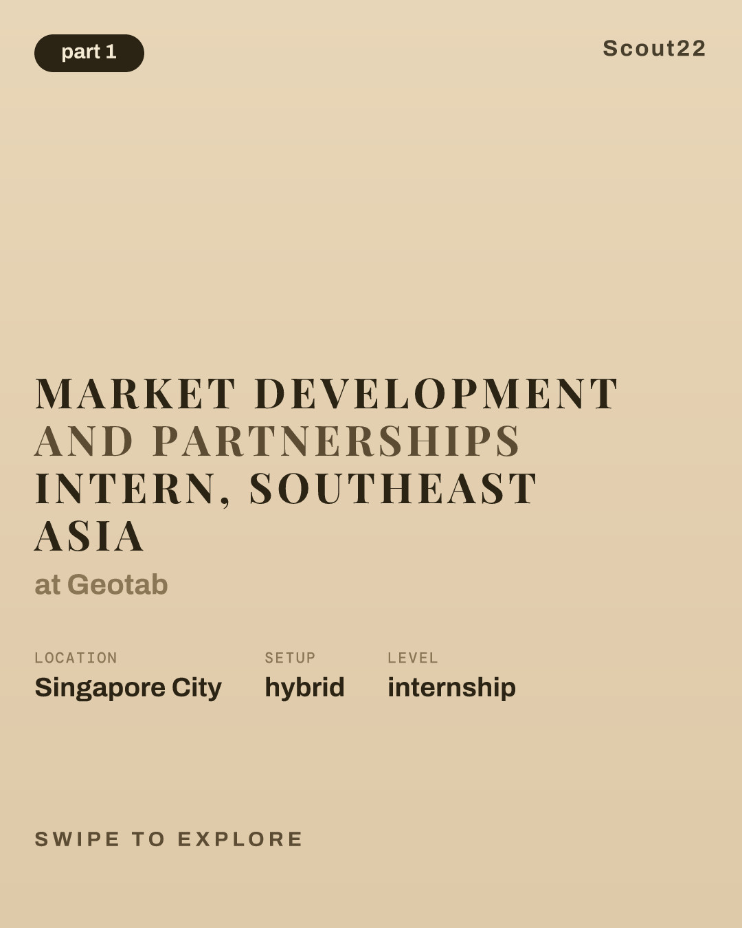 Market Development and Partnerships Intern, Southeast Asia at Geotab