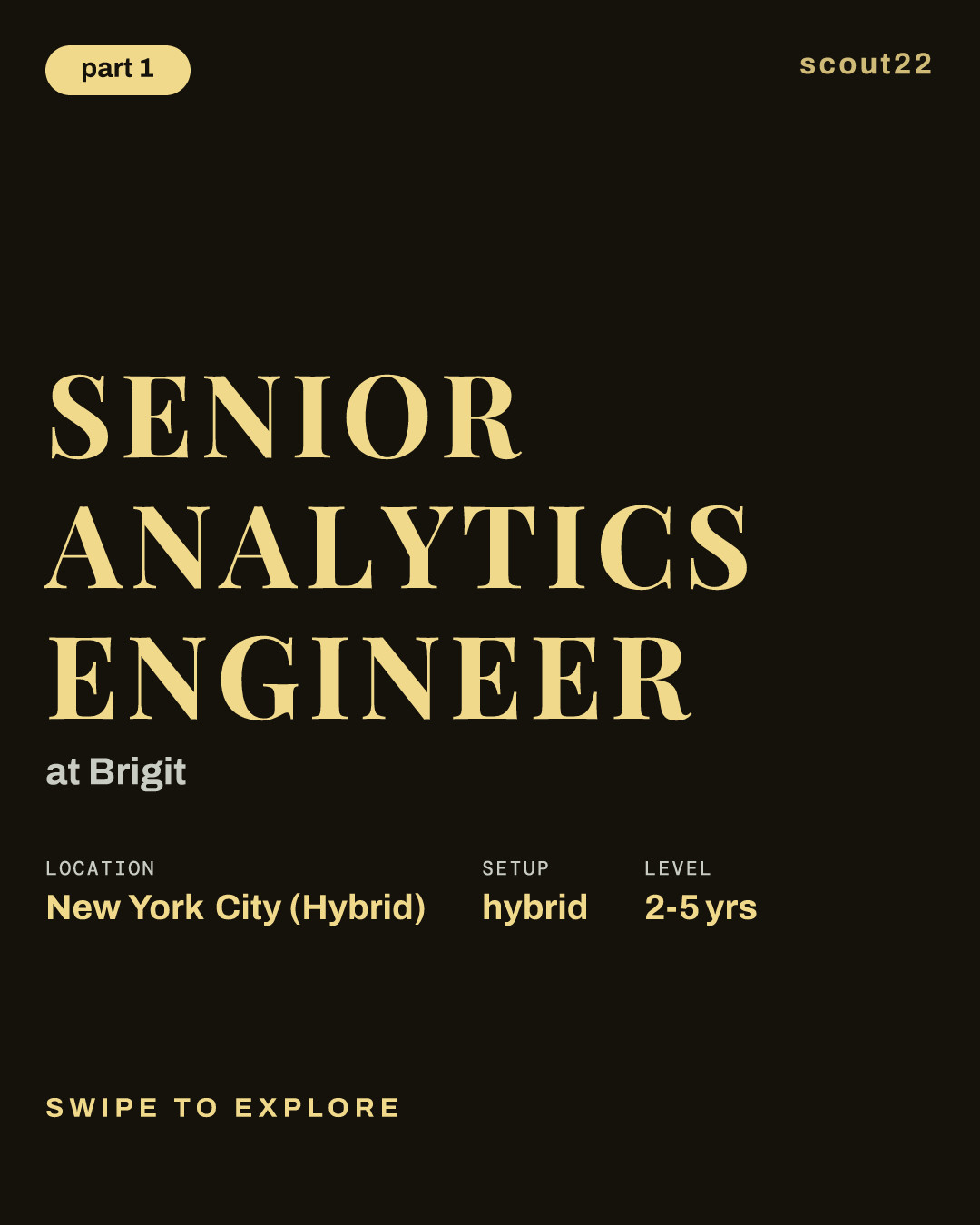 Senior Analytics Engineer at Brigit
