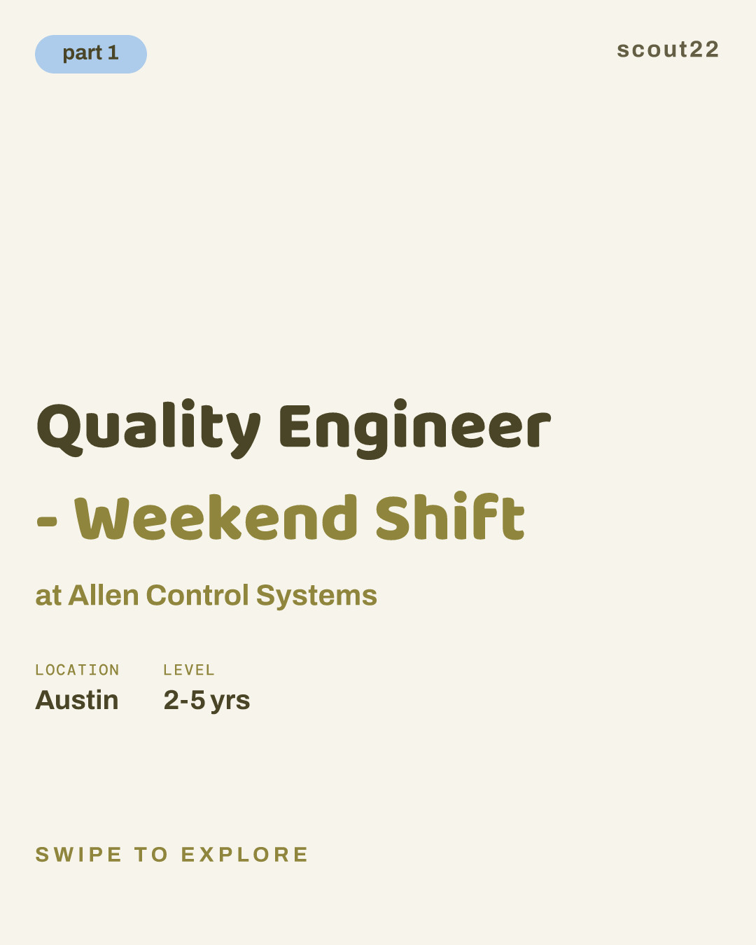 Quality Engineer - Weekend Shift at Allen Control Systems