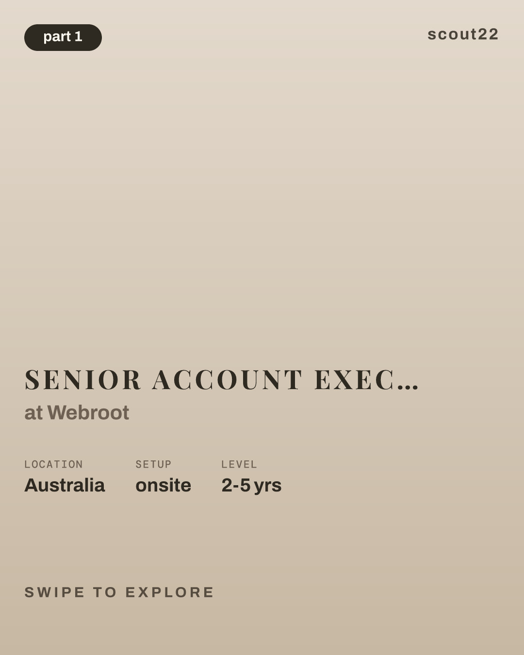 Senior Account Executive (Content) - Melbourne at Webroot