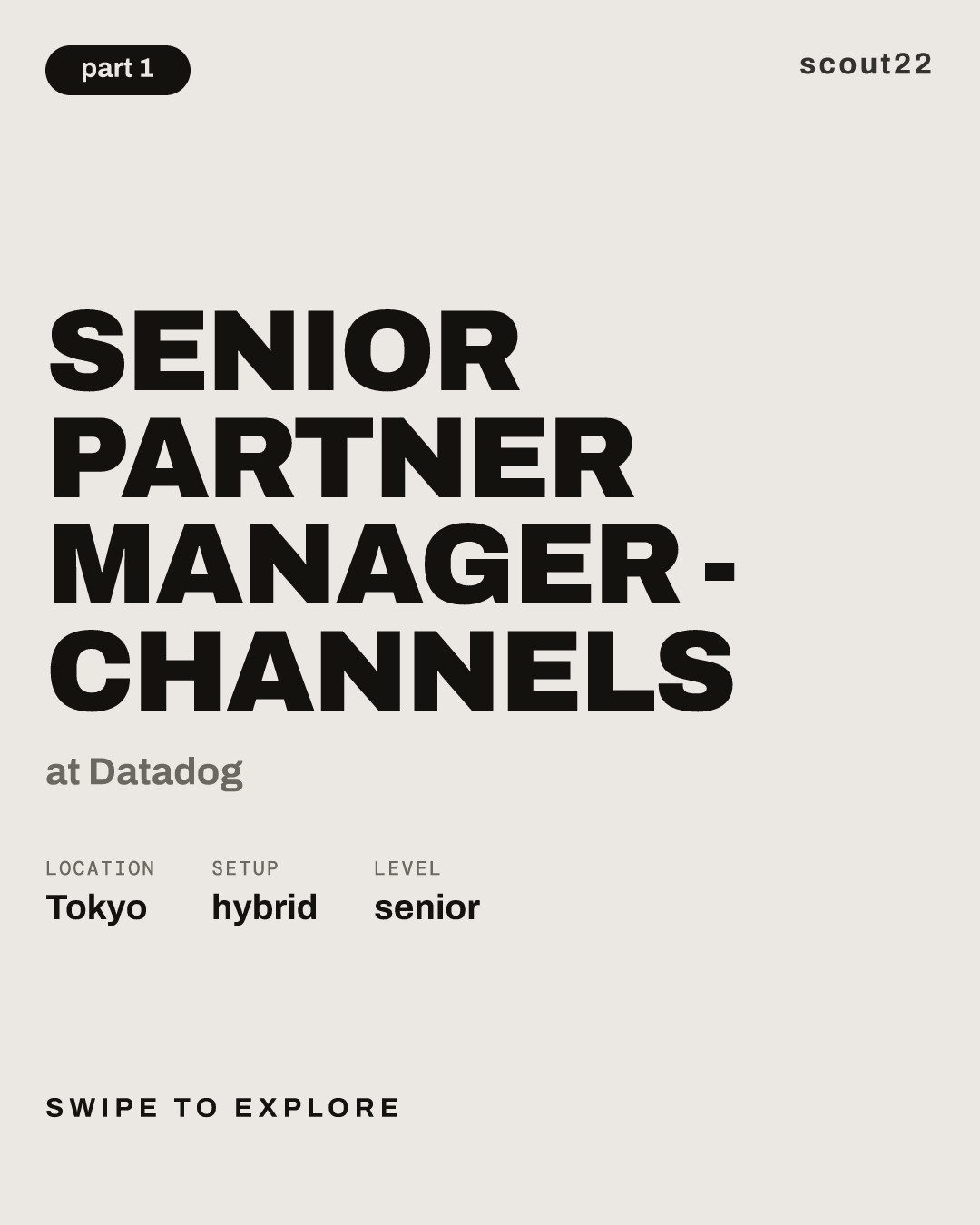 Senior Partner Manager - Channels at Datadog