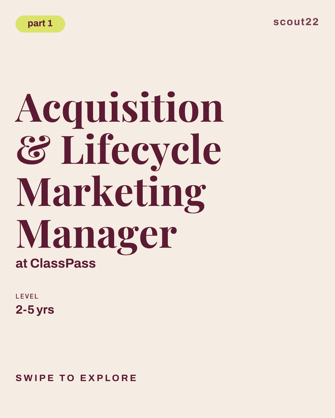 Acquisition & Lifecycle Marketing Manager at ClassPass