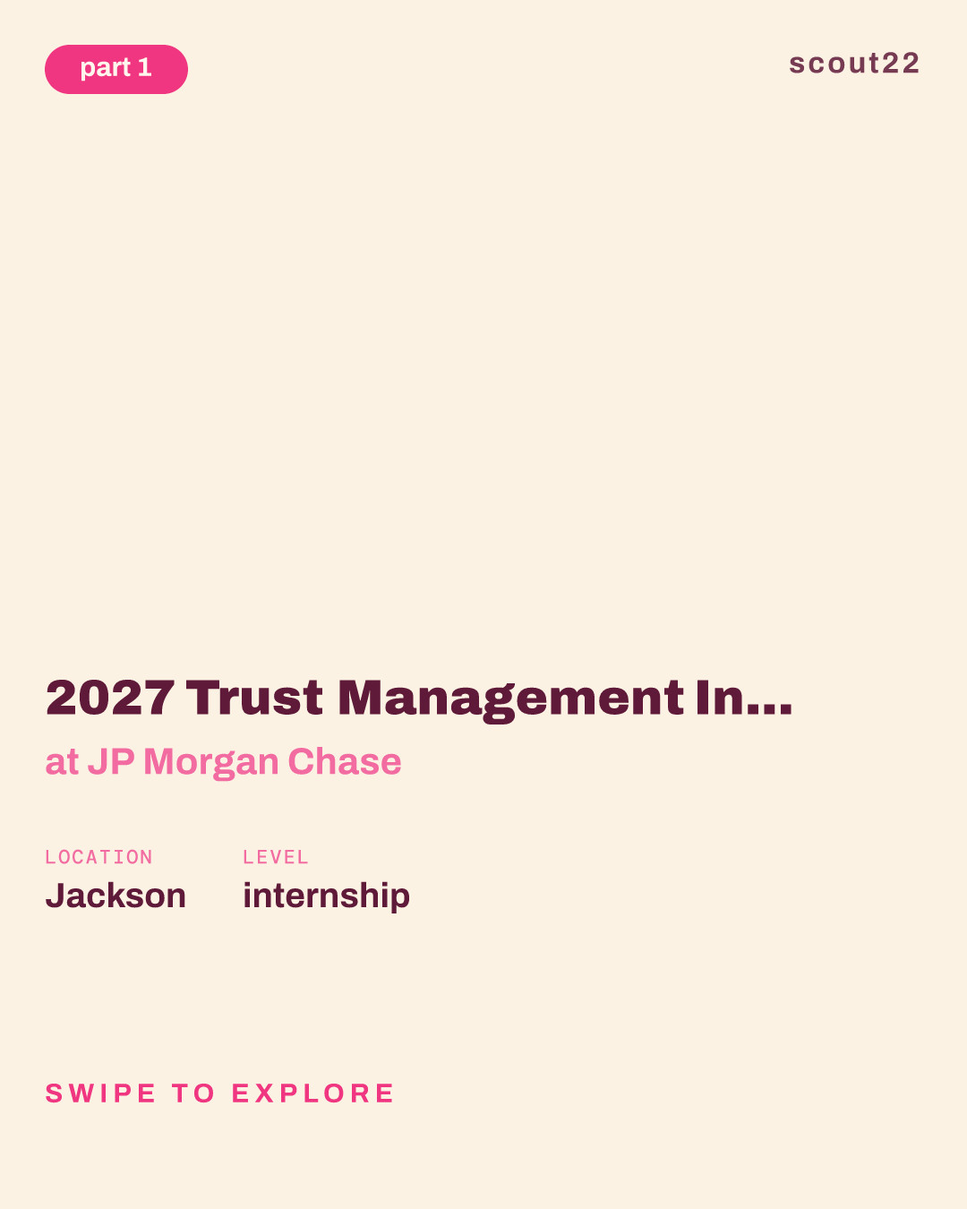 2027 Trust Management Internship - Emerging Talent Summer Experience Program at JP Morgan Chase