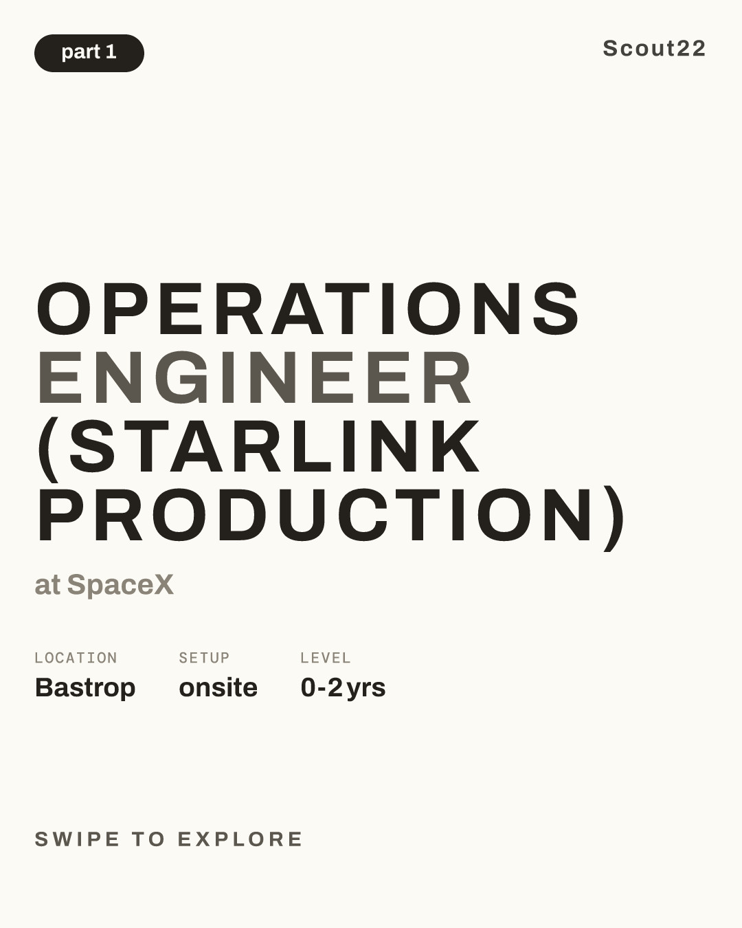 Operations Engineer (Starlink Production) at SpaceX