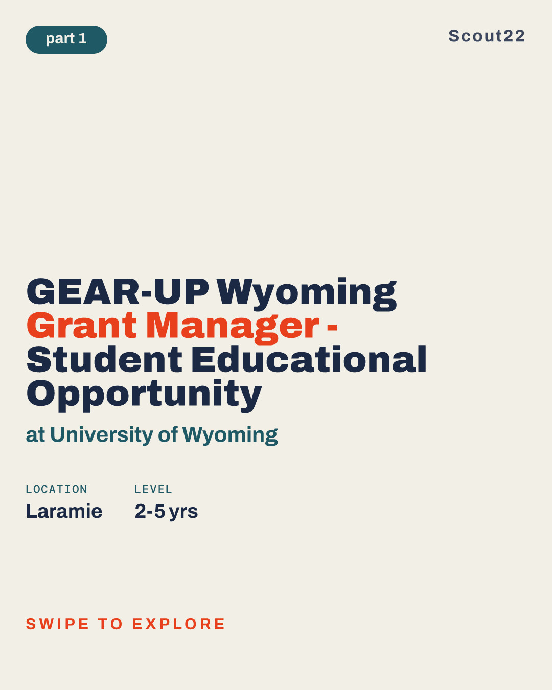 GEAR-UP Wyoming Grant Manager - Student Educational Opportunity at University of Wyoming