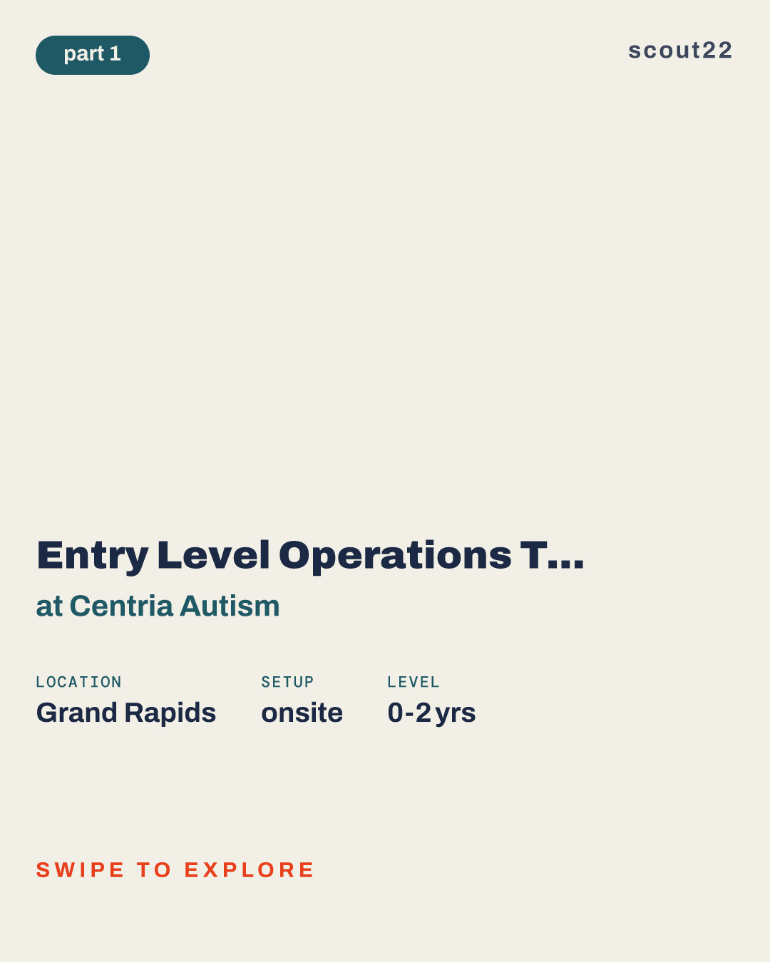 Entry Level Operations Training Role at Centria Autism