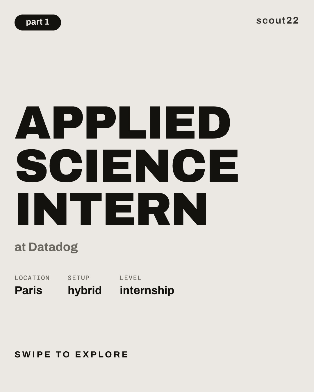 Applied Science Intern at Datadog