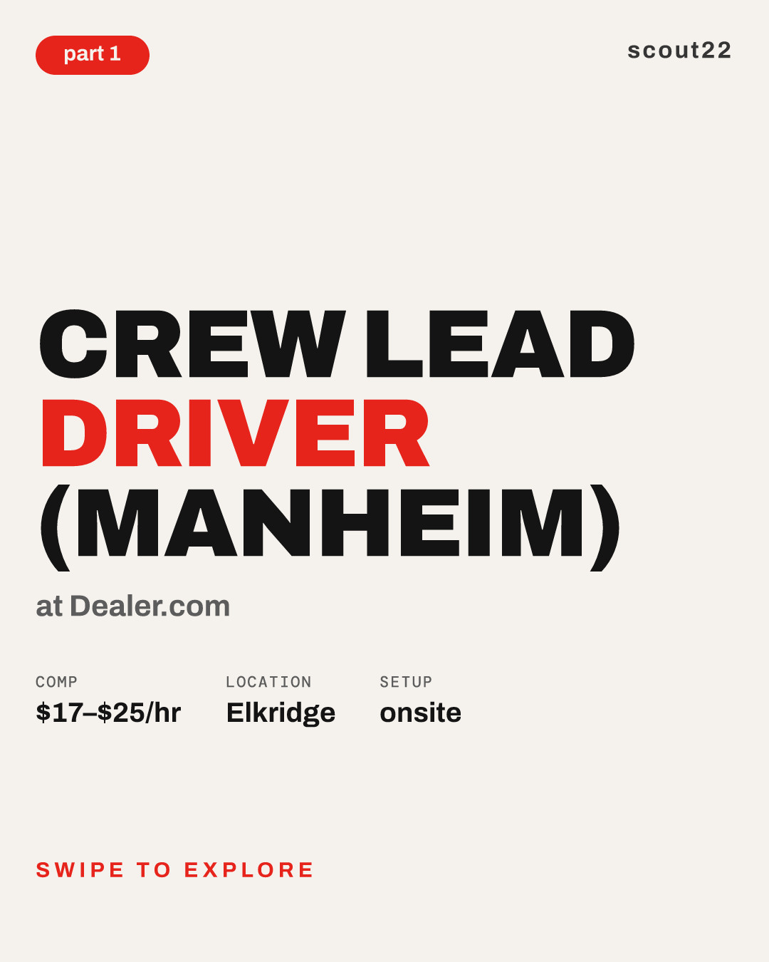 Crew Lead Driver (Manheim) at Dealer.com