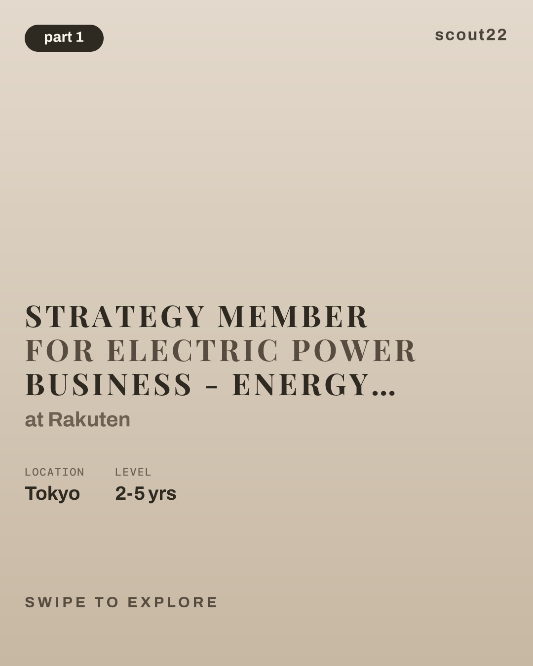 Strategy member for Electric Power Business - Energy Division at Rakuten