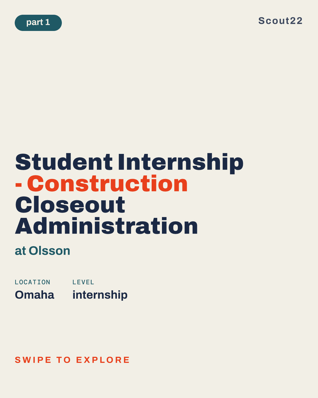 Student Internship - Construction Closeout Administration at Olsson