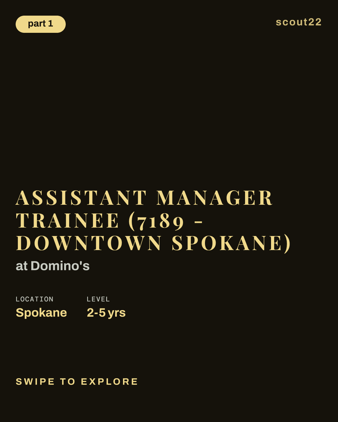 Assistant Manager Trainee (7189 - Downtown Spokane) at Domino's