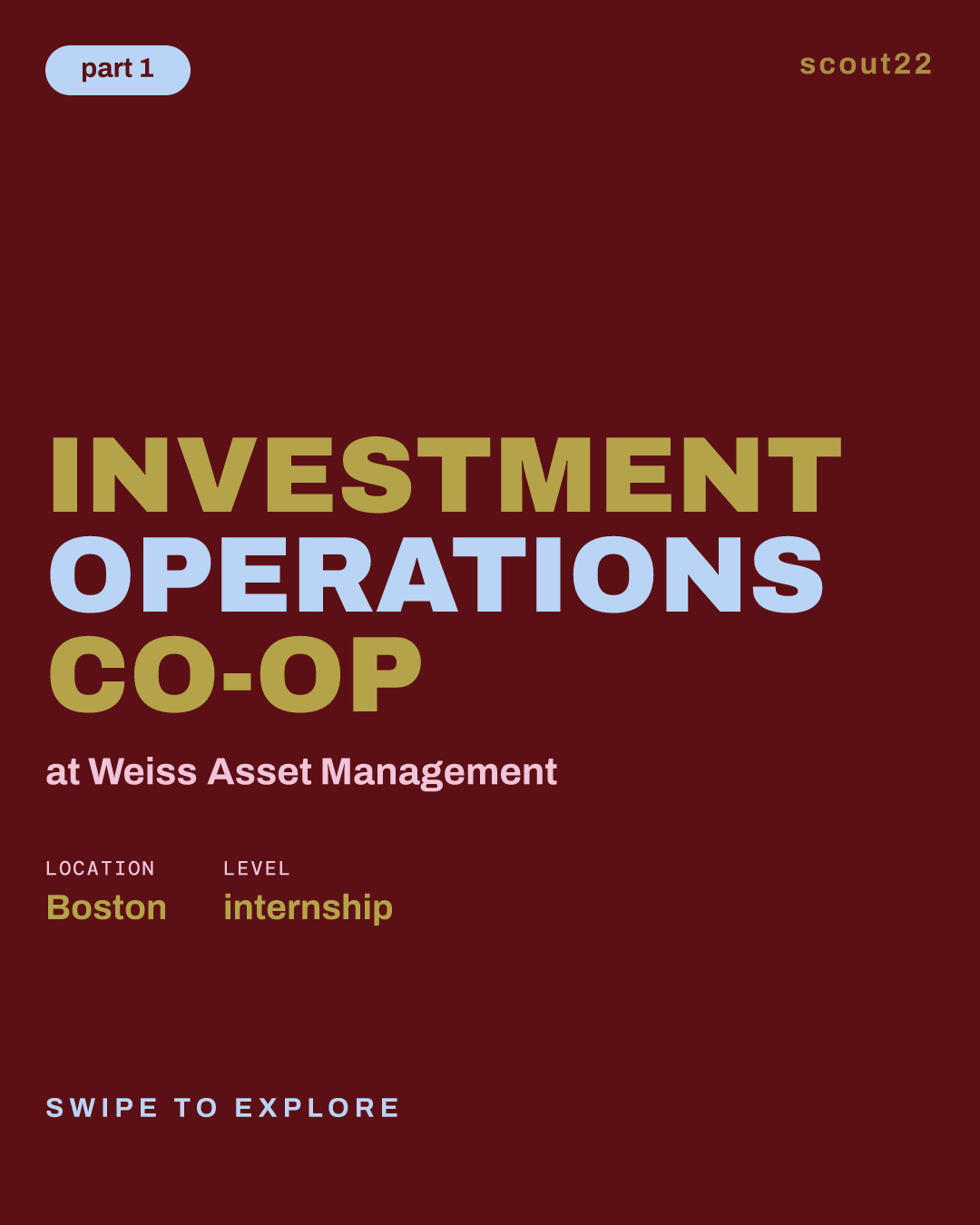 Investment Operations Co-op at Weiss Asset Management