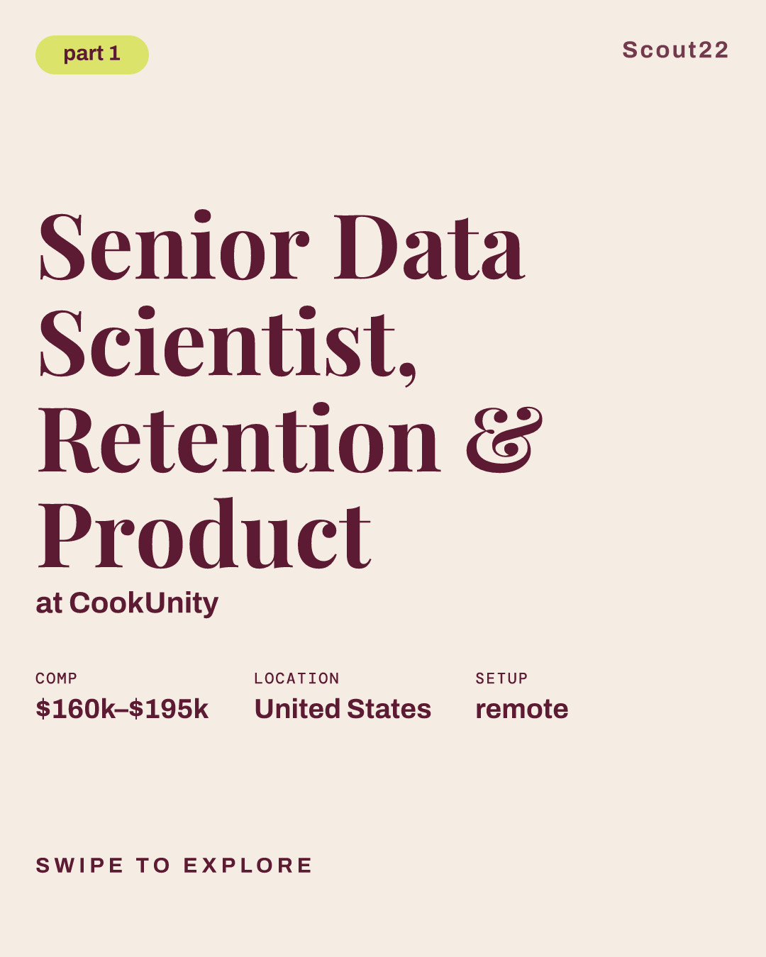 Senior Data Scientist, Retention & Product at CookUnity