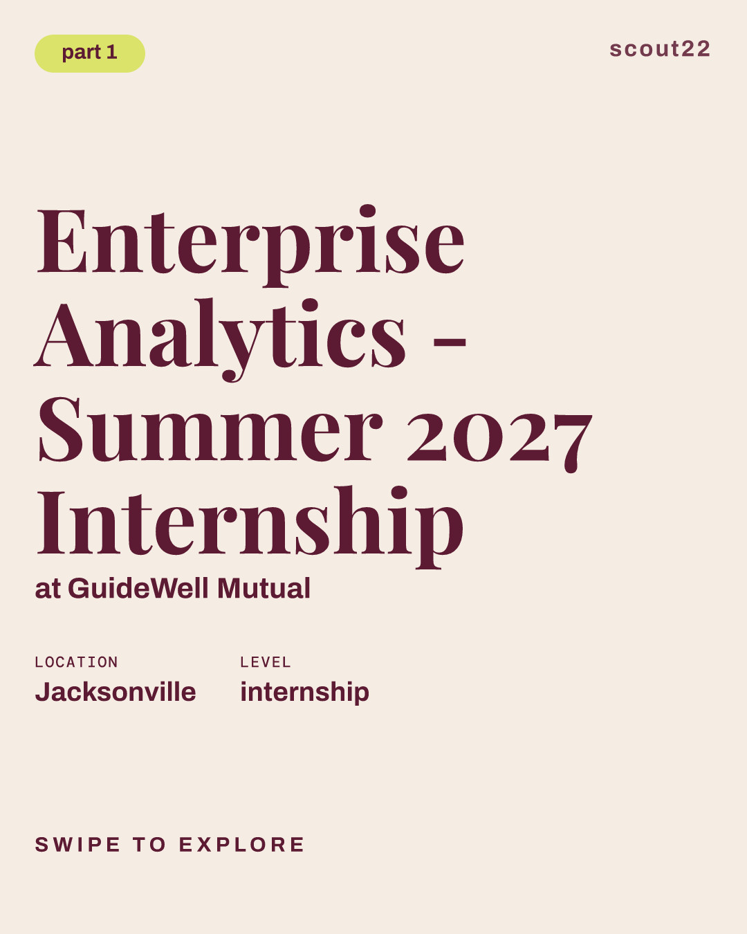 Enterprise Analytics - Summer 2027 Internship at GuideWell Mutual
