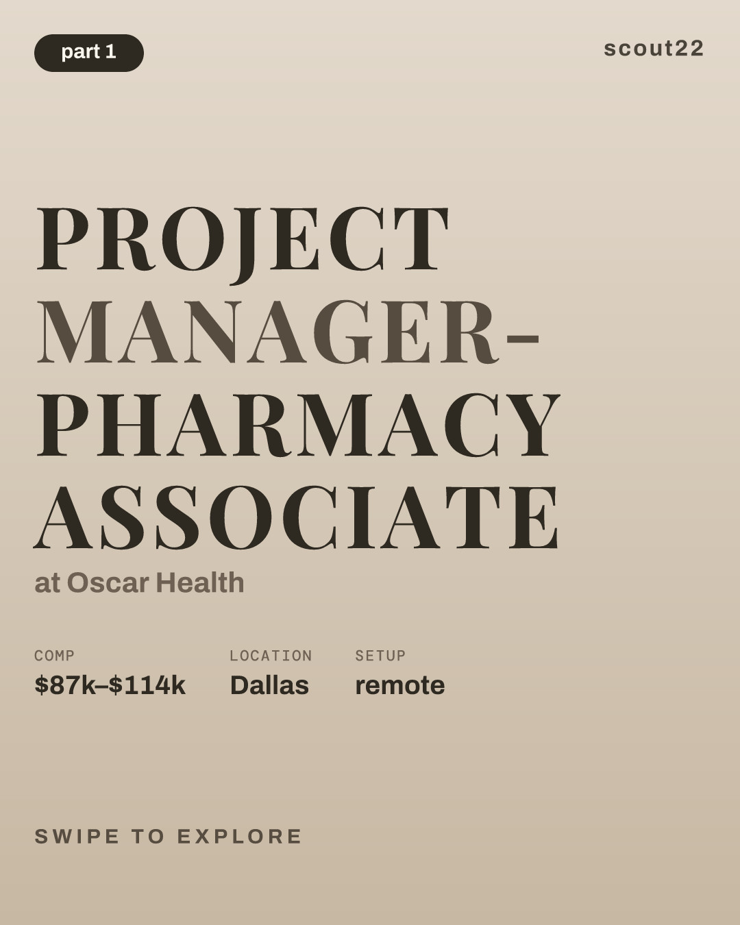 Project Manager- Pharmacy Associate at Oscar Health