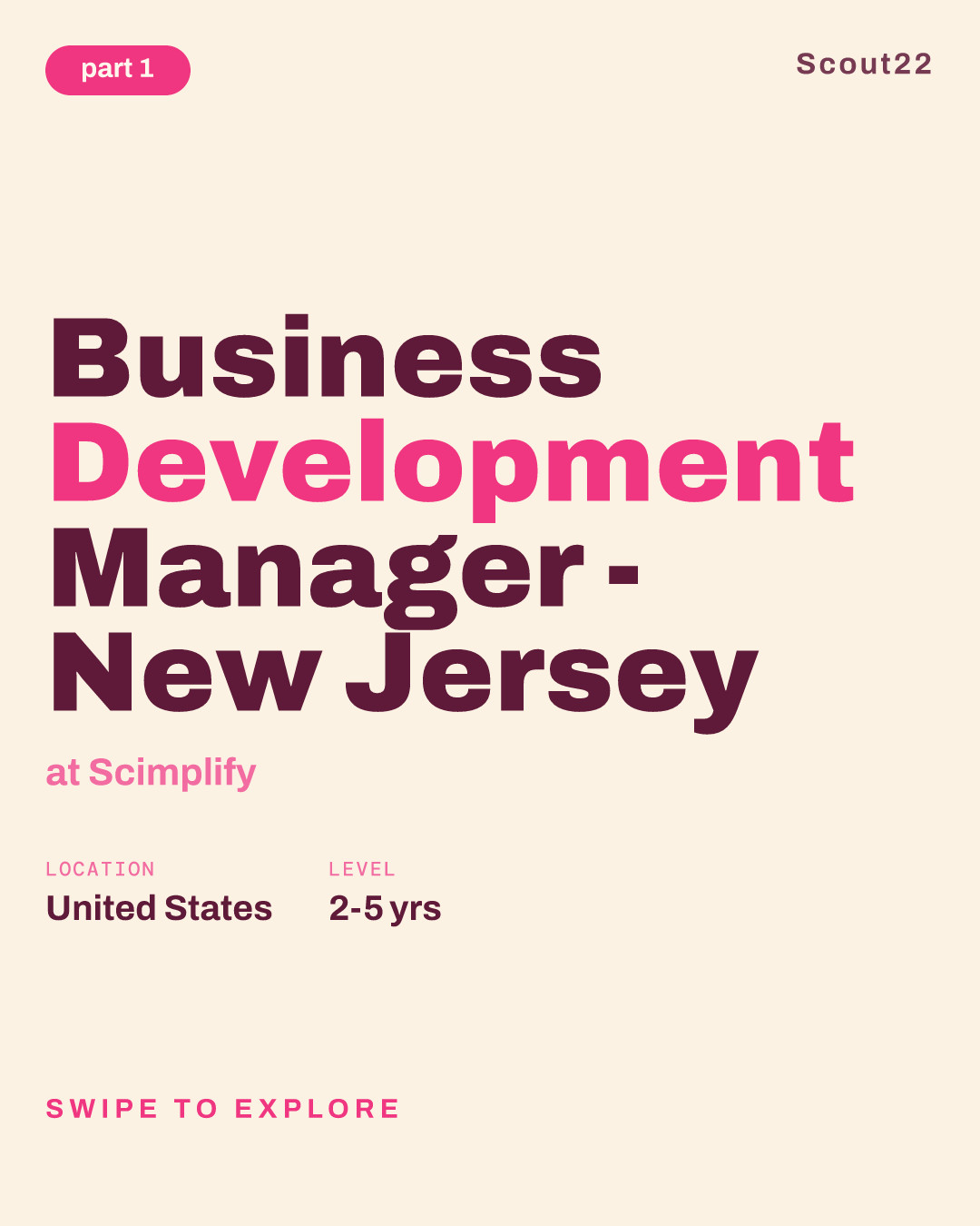 Business Development Manager - New Jersey at Scimplify