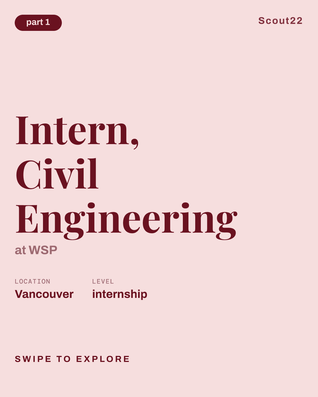 Intern, Civil Engineering at WSP