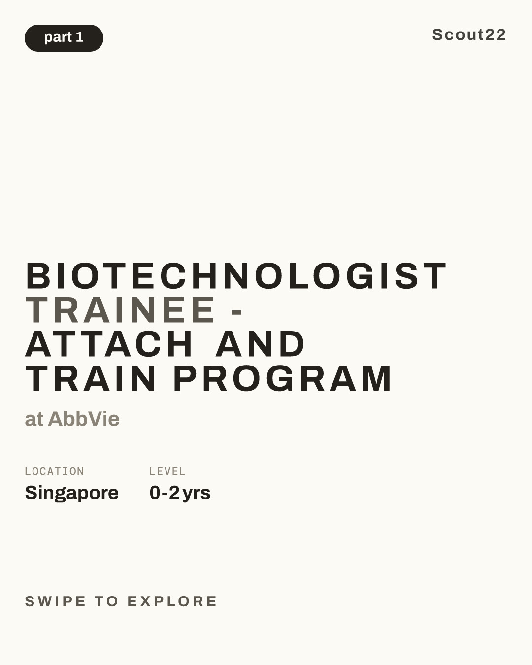 Biotechnologist Trainee - Attach and Train Program at AbbVie