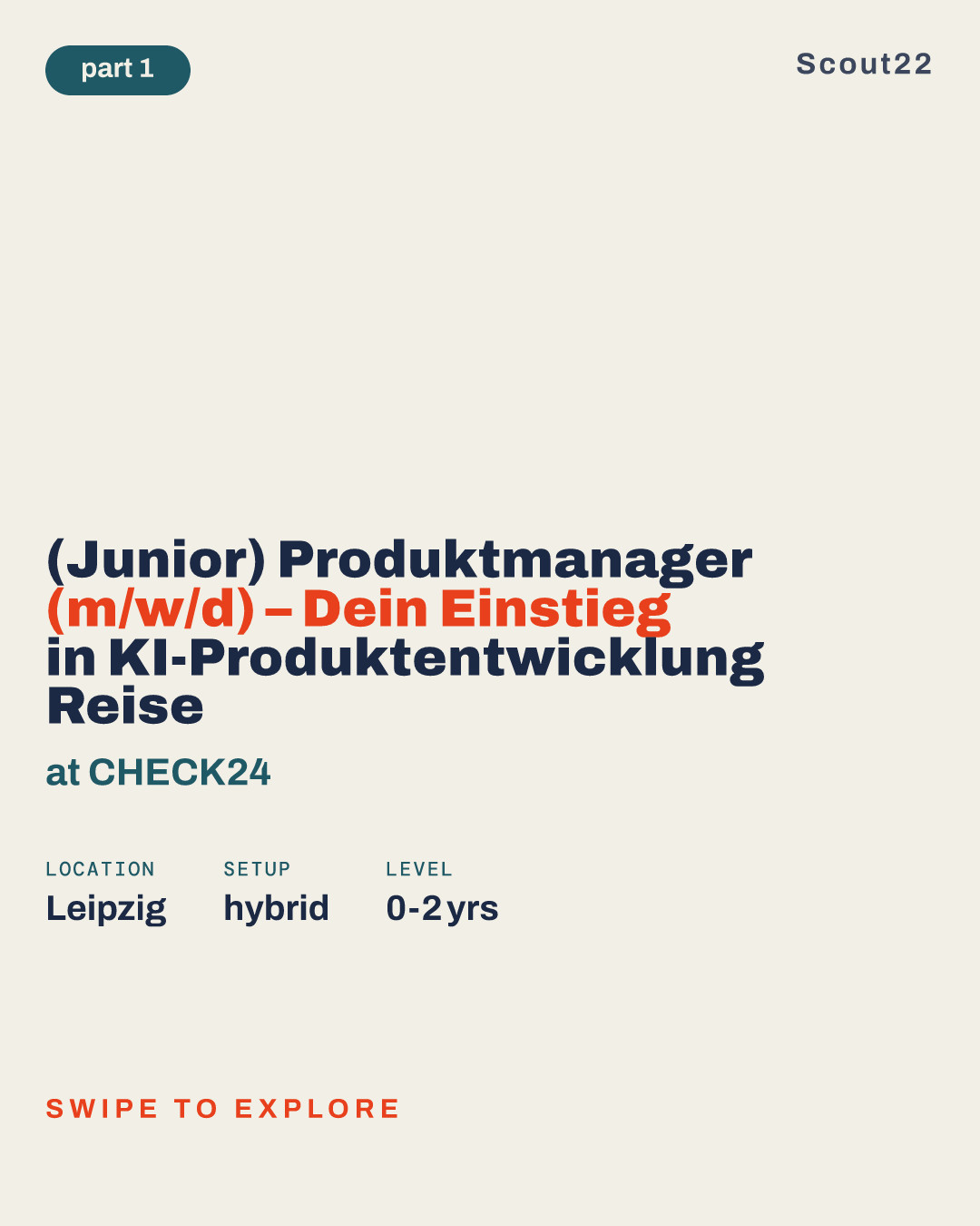 (Junior) Produktmanager (m/w/d) – Dein Einstieg in KI-Produktentwicklung Reise at CHECK24