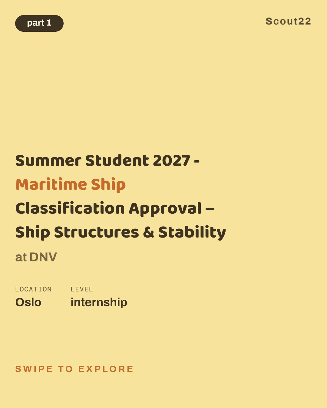 Summer Student 2027 - Maritime Ship Classification Approval – Ship Structures & Stability at DNV