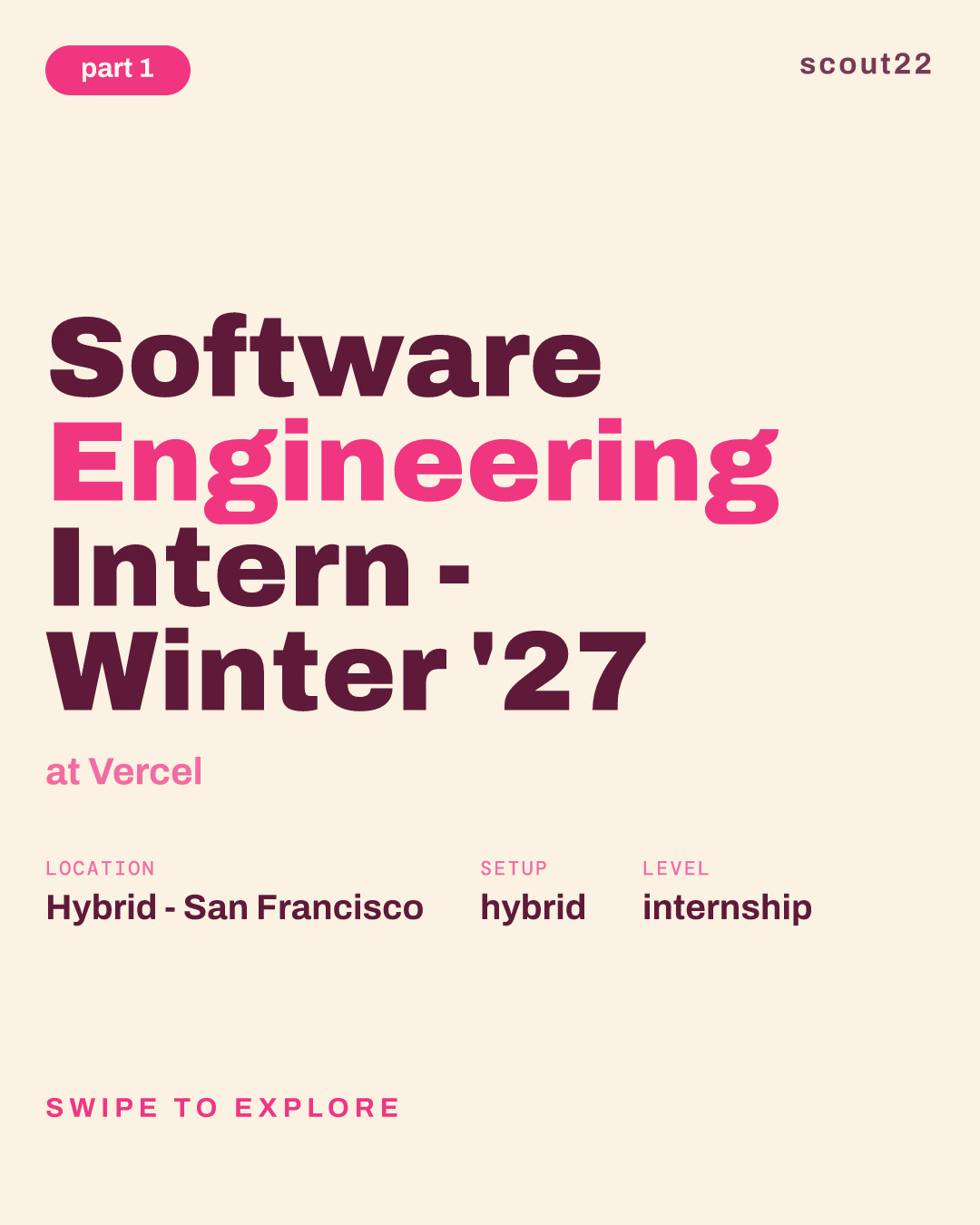 Software Engineering Intern - Winter '27 at Vercel