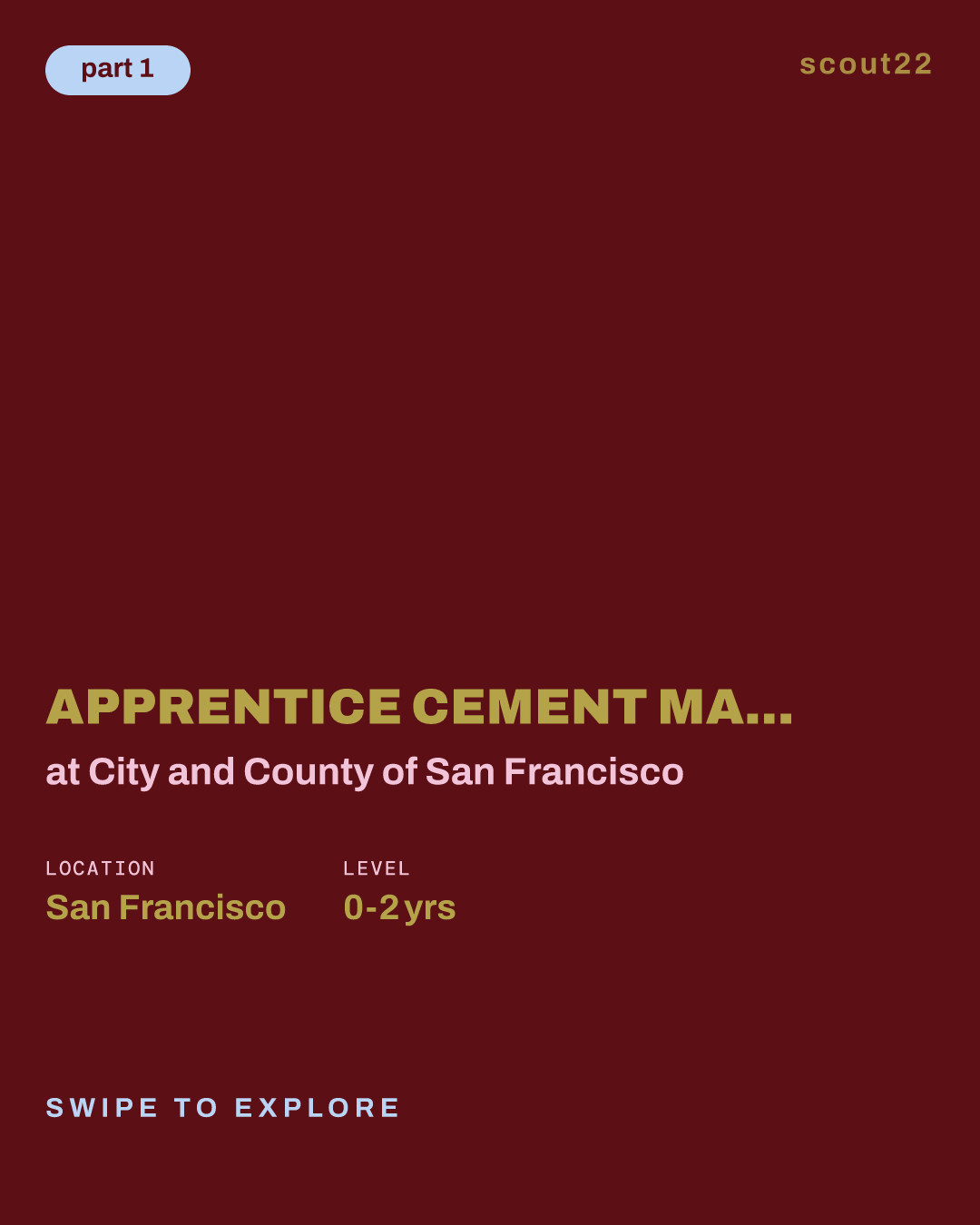 Apprentice Cement Mason II - Operations - Public Works (TEX) at City and County of San Francisco